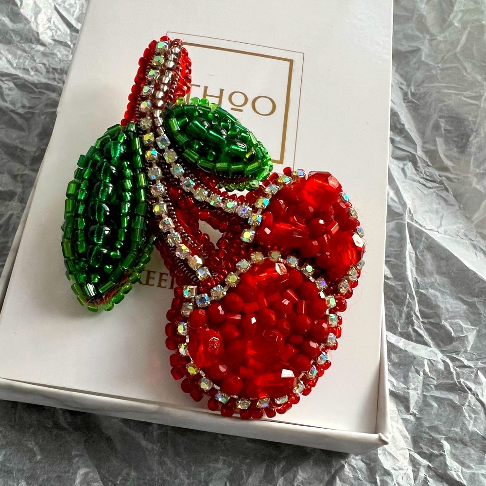 Cherry brooch